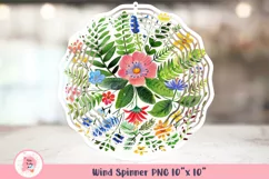 Flowers Wind Spinner, Door Hanger Png, Keychain Png, Car Coaster