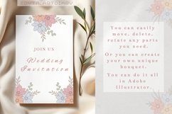 15 Spring flower bouquets EPS|PNG|JPG| colorful line flowers Product Image 2