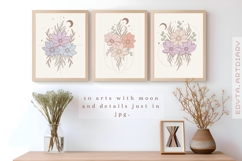 15 Spring flower bouquets EPS|PNG|JPG| colorful line flowers Product Image 5