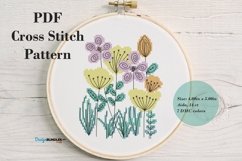 Wild Flowers Cross Stitch Pattern - Digital Download PDF Product Image 1