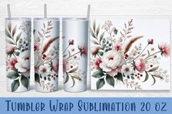 Peonies Tumbler Wrap | 20 oz. Straight Skinny Design Product Image 1