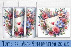 Valentine Heart Tumbler Sublimation | Valentines Day Tumbler Product Image 1