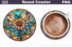 Flowers Coaster | Round Coaster Sublimation Product Image 1