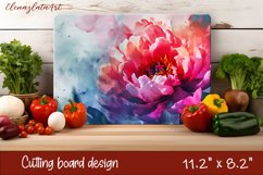 Flowers irises Cutting Board Sublimation. Cutting Board Product Image 1
