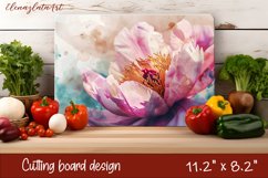 Flowers irises Cutting Board Sublimation. Cutting Board Product Image 1