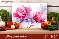 Flowers irises Cutting Board Sublimation. Cutting Board Product Image 1