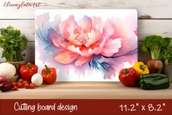 Flowers irises Cutting Board Sublimation. Cutting Board Product Image 1