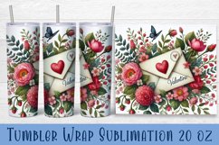 Valentine Heart Tumbler Sublimation | Valentines Day Tumbler Product Image 1