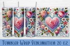 Valentine Heart Tumbler Sublimation | Valentines Day Tumbler Product Image 1