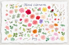 Watercolor Flowers clipart big set Product Image 2
