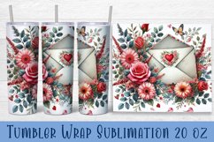 Valentine Heart Tumbler Sublimation | Valentines Day Tumbler Product Image 1