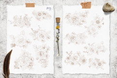 Watercolor Flowers clipart big set Product Image 9