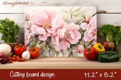 Flowers irises Cutting Board Sublimation. Cutting Board Product Image 1