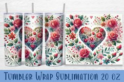 Valentine Heart Tumbler Sublimation | Valentines Day Tumbler Product Image 1