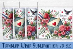 Valentine Heart Tumbler Sublimation | Valentines Day Tumbler Product Image 1