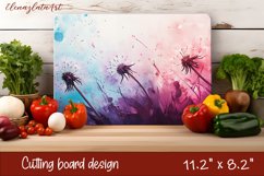 Flowers irises Cutting Board Sublimation. Cutting Board Product Image 1