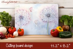 Flowers irises Cutting Board Sublimation. Cutting Board Product Image 1
