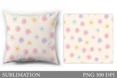Daisy Pillow Design. Flowers Pillow Sublimation Product Image 1