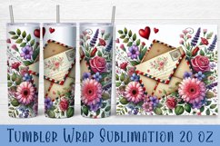 Valentine Heart Tumbler Sublimation | Valentines Day Tumbler Product Image 1