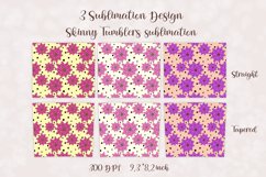 Bright Flowers Tumbler Wrap Design. 20 oz Skinny Tumbler. Product Image 2