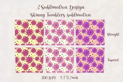 Bright Flowers Tumbler Wrap Design. 20 oz Skinny Tumbler. Product Image 2