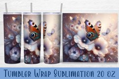 Floral Tumbler. Watercolor Flower Tumbler Wrap Product Image 1