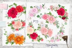 Watercolor Flowers clipart big set Product Image 12