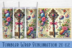Easter Tumbler wrap | Cute Easter sublimation Product Image 1