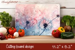 Flowers irises Cutting Board Sublimation. Cutting Board Product Image 1
