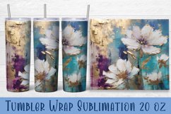 Floral Tumbler. Watercolor Flower Tumbler Wrap Product Image 1
