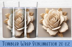 Floral Tumbler. Watercolor Flower Tumbler Wrap Product Image 1