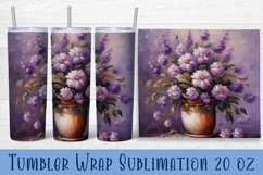 Floral Tumbler. Watercolor Flower Tumbler Wrap Product Image 1