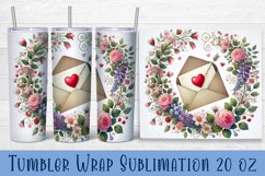 Valentine Heart Tumbler Sublimation | Valentines Day Tumbler Product Image 1