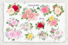 Watercolor Flowers clipart big set Product Image 3
