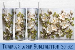 Floral Tumbler. Watercolor Flower Tumbler Wrap Product Image 1