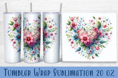 Valentine Heart Tumbler Sublimation | Valentines Day Tumbler Product Image 1