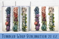 Floral Tumbler. Watercolor Flower Tumbler Wrap Product Image 1