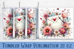 Valentine Heart Tumbler Sublimation | Valentines Day Tumbler Product Image 1