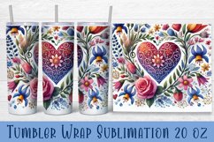 Valentine Heart Tumbler Sublimation | Valentines Day Tumbler Product Image 1