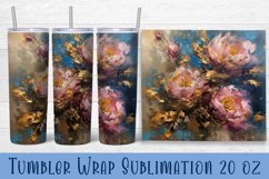 Floral Tumbler. Watercolor Flower Tumbler Wrap Product Image 1