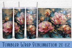 Floral Tumbler. Watercolor Flower Tumbler Wrap Product Image 1