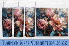 Floral Tumbler. Watercolor Flower Tumbler Wrap Product Image 1