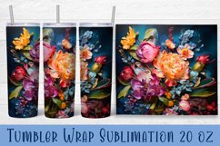 Floral Tumbler. Watercolor Flower Tumbler Wrap Product Image 1