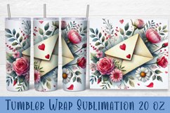 Valentine Heart Tumbler Sublimation | Valentines Day Tumbler Product Image 1