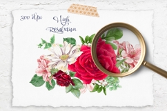 Watercolor Flowers clipart big set Product Image 5