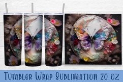 Floral Tumbler. Watercolor Flower Tumbler Wrap Product Image 1