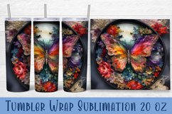 Floral Tumbler. Watercolor Flower Tumbler Wrap Product Image 1