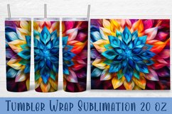 Floral Tumbler. Watercolor Flower Tumbler Wrap Product Image 1