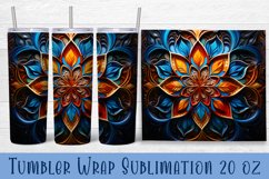 Floral Tumbler. Watercolor Flower Tumbler Wrap Product Image 1