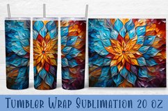 Floral Tumbler. Watercolor Flower Tumbler Wrap Product Image 1